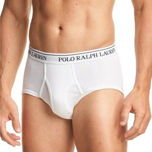 White Polo Ralph Lauren Big & Tall cotton mid-rise briefs Sz  52